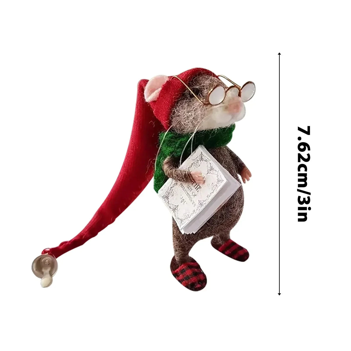 Feltro™ - Handcrafted Holiday Mouse Decoration in Wool