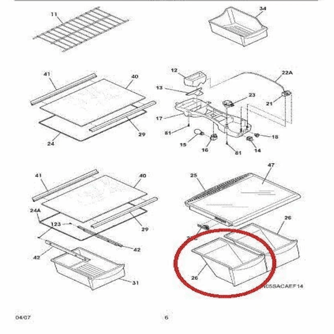 Vestra™ - Clear Replacement Crisper Pan for Built-In Drawers