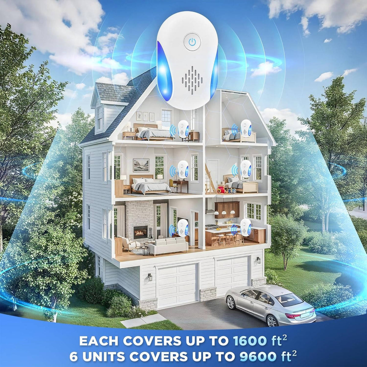 Silvex™ - Quiet Ultrasonic Pest Control for Home Rooms