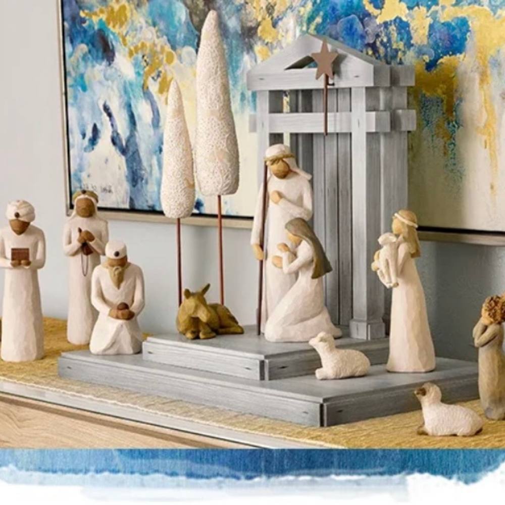 Hearthly™ - Handcrafted Barn-Wood Nativity for Mantels
