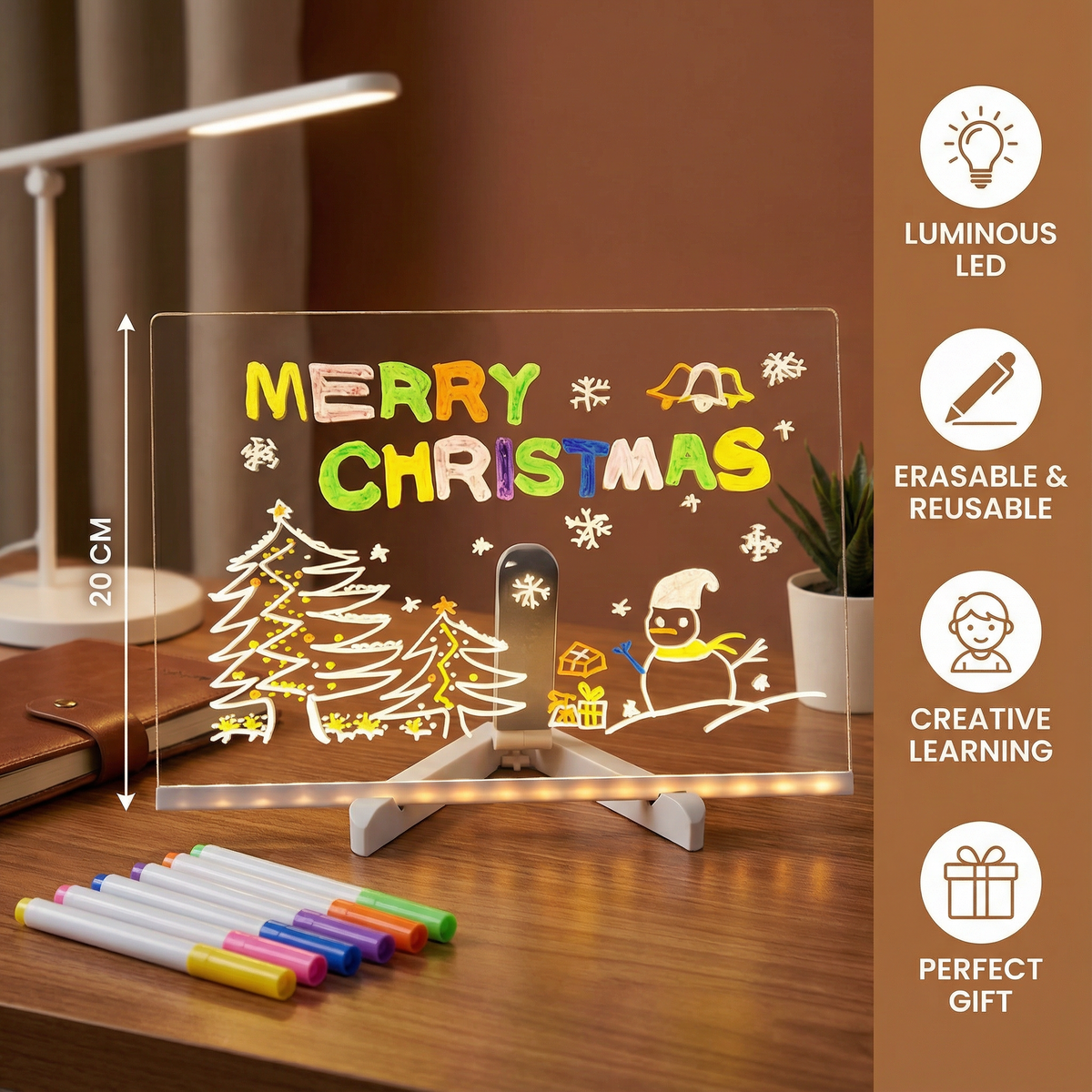 LumoArt™ - Kid-Friendly LED Tracing Board for Reusable Creativity