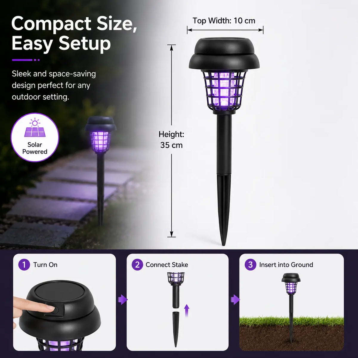 Luminate™ - Mosquito-Free Evenings with Soft Pathway Glow