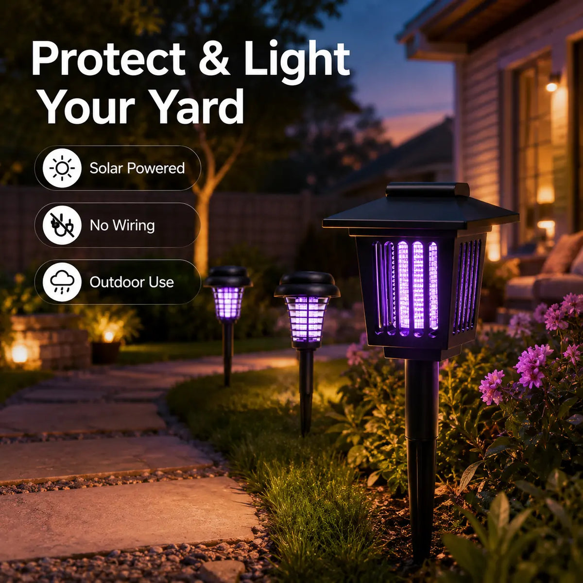 Luminate™ - Mosquito-Free Evenings with Soft Pathway Glow