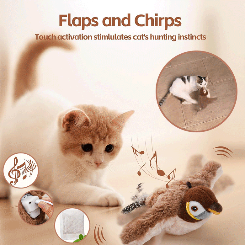 Mewlin™ - Lifelike Motion Play for Indoor Cats