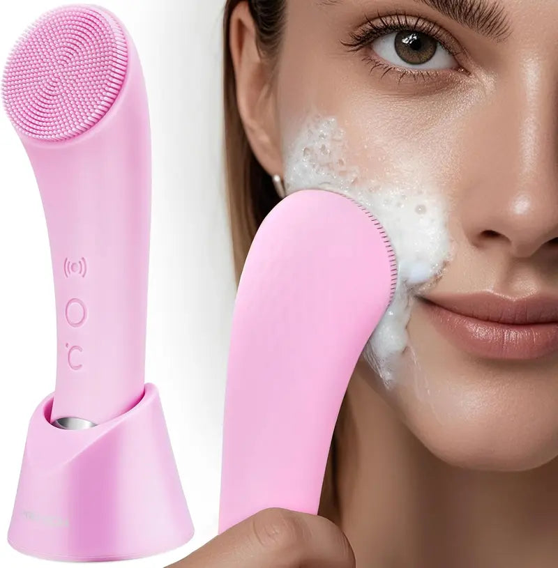 Veloura™ - Gentle Silicone Cleansing with Warm Massage