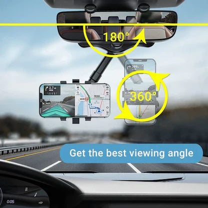 Veyra™ - Secure Rearview Phone Mount for Safer Driving