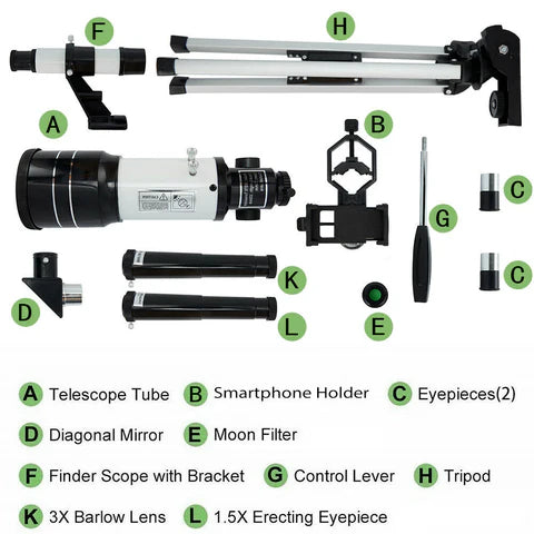 Lunova™ - Compact Telescope for Easy Moon and Star Viewing