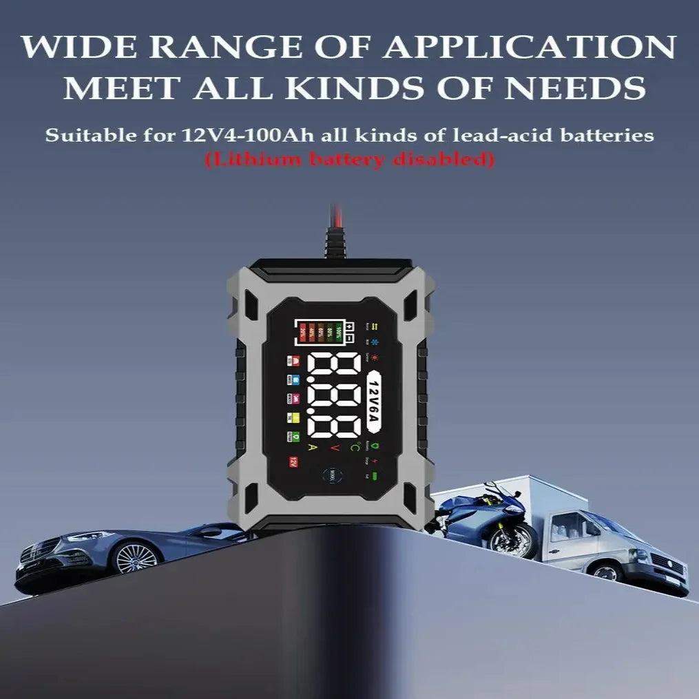 Voltis™ - Smart 12V Charger With Real-Time Voltage Display