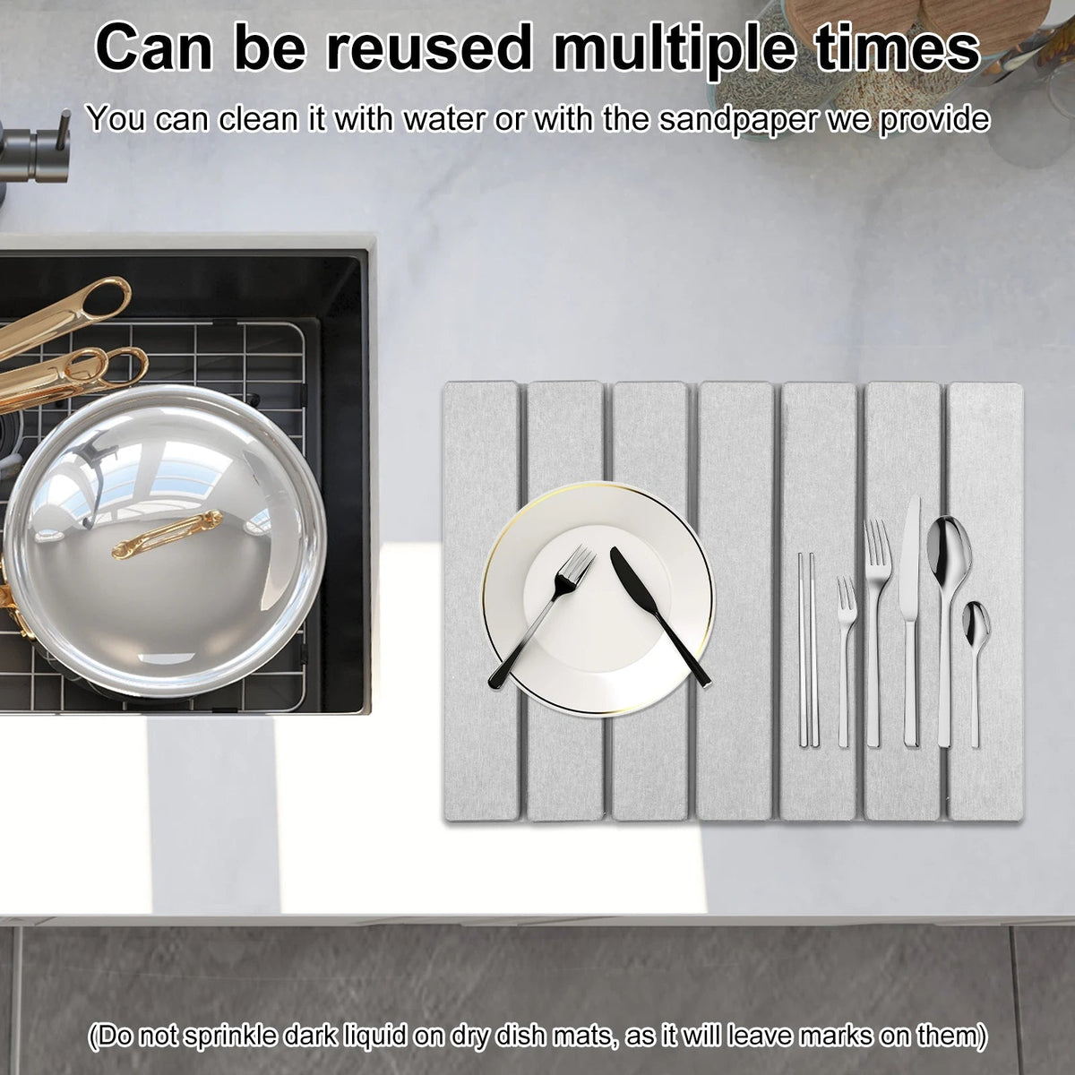 Calore™ - Fast-Drying Foldable Stone Mat for Counters
