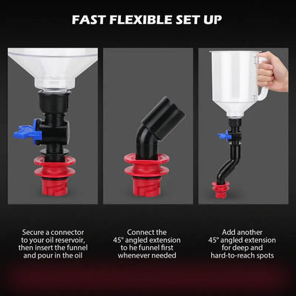Vessix™ - Threaded Adapter Funnel Set for Clean Oil Filling