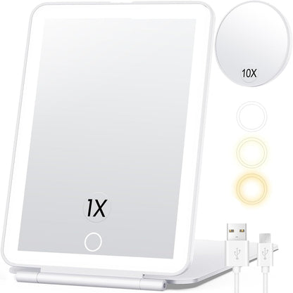 Lumine™ - Portable LED Mirror for Precise Makeup Application
