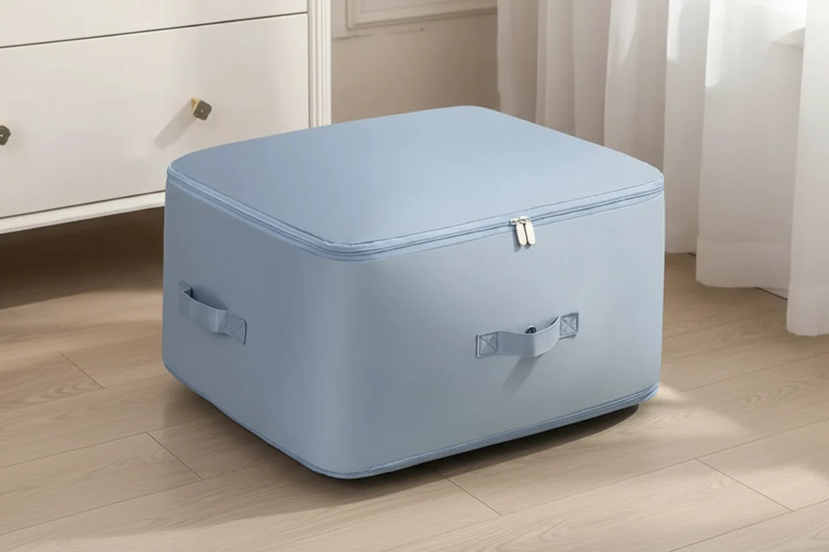 Packly™ - Compresses Bulky Linens for Neat Storage