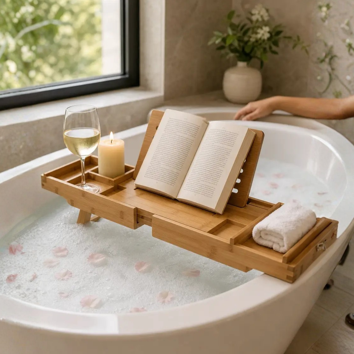 Sylea™ - Hands-Free Bathing Comfort and Organized Convenience
