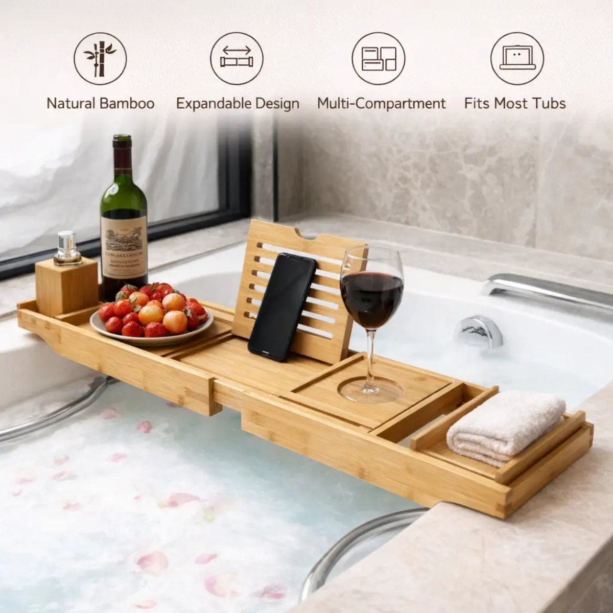 Sylea™ - Hands-Free Bathing Comfort and Organized Convenience