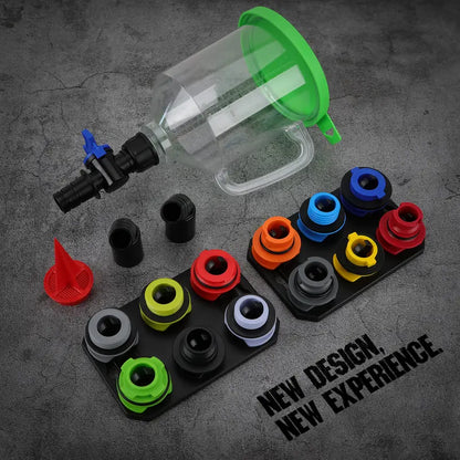 Vessix™ - Threaded Adapter Funnel Set for Clean Oil Filling