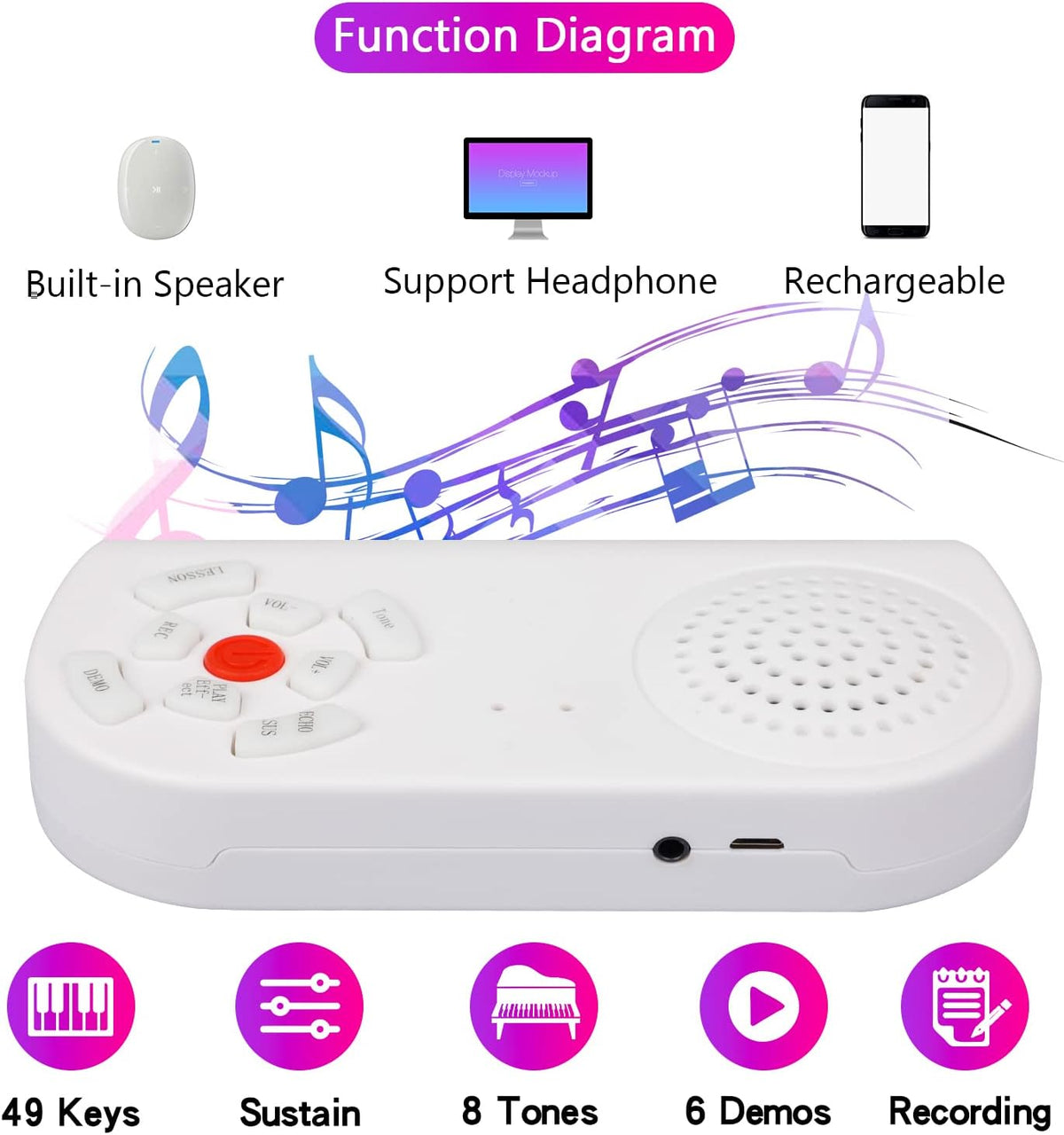 Keyora™ - Practice Anywhere With Four-Octave Portability
