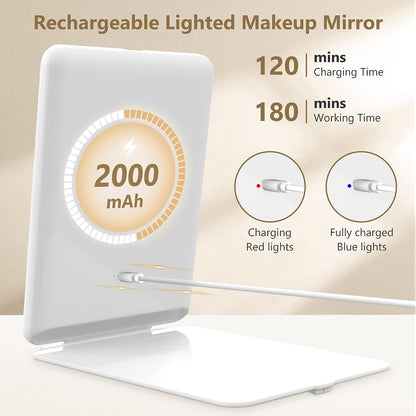Lumine™ - Portable LED Mirror for Precise Makeup Application