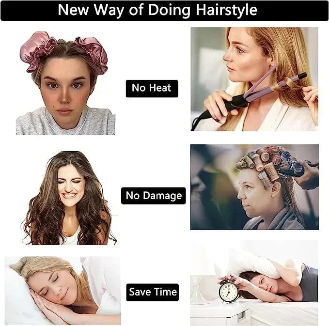 Sereen™ - Overnight Satin Rollers for Gentle No-Heat Waves