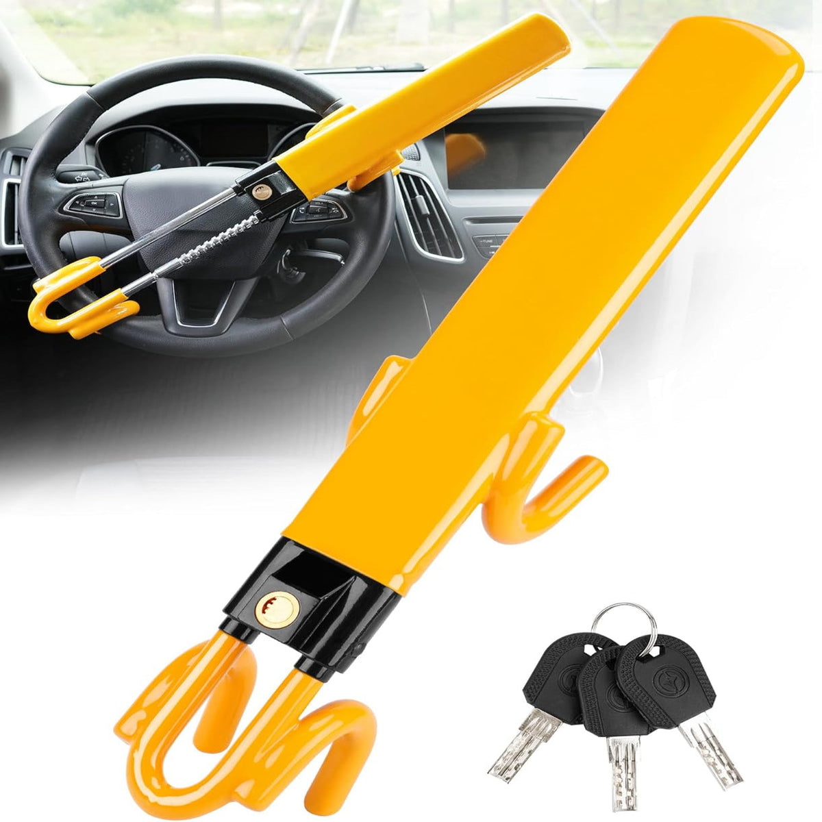 Guardex™ - Visible Anti-Theft Steering Lock for Cars