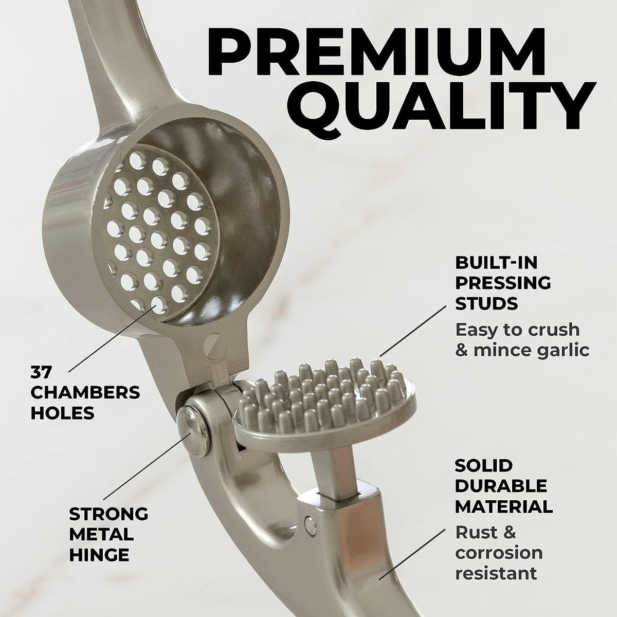 Zestio™ - Effortless One-Hand Garlic Mincing