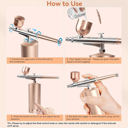 Aervio™ - Cordless Airbrush Kit For Precise, Portable Spraying