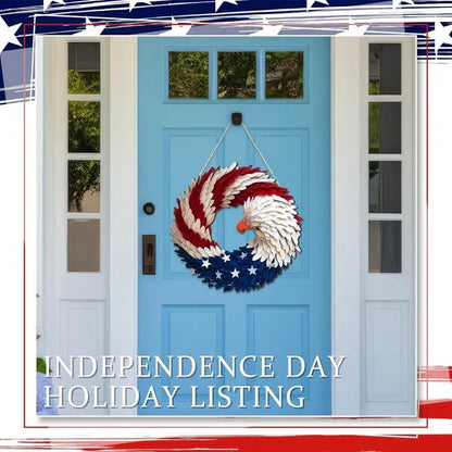 Valor™ - Handcrafted Patriotic Eagle Wreath for Entryways