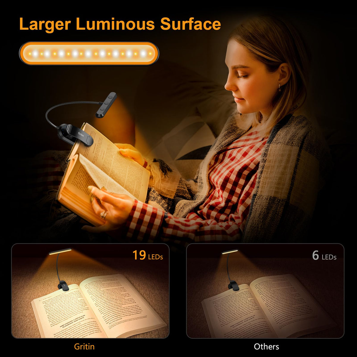 Lumeo™ - Wide-Beam Reading Light for Comfortable Nights