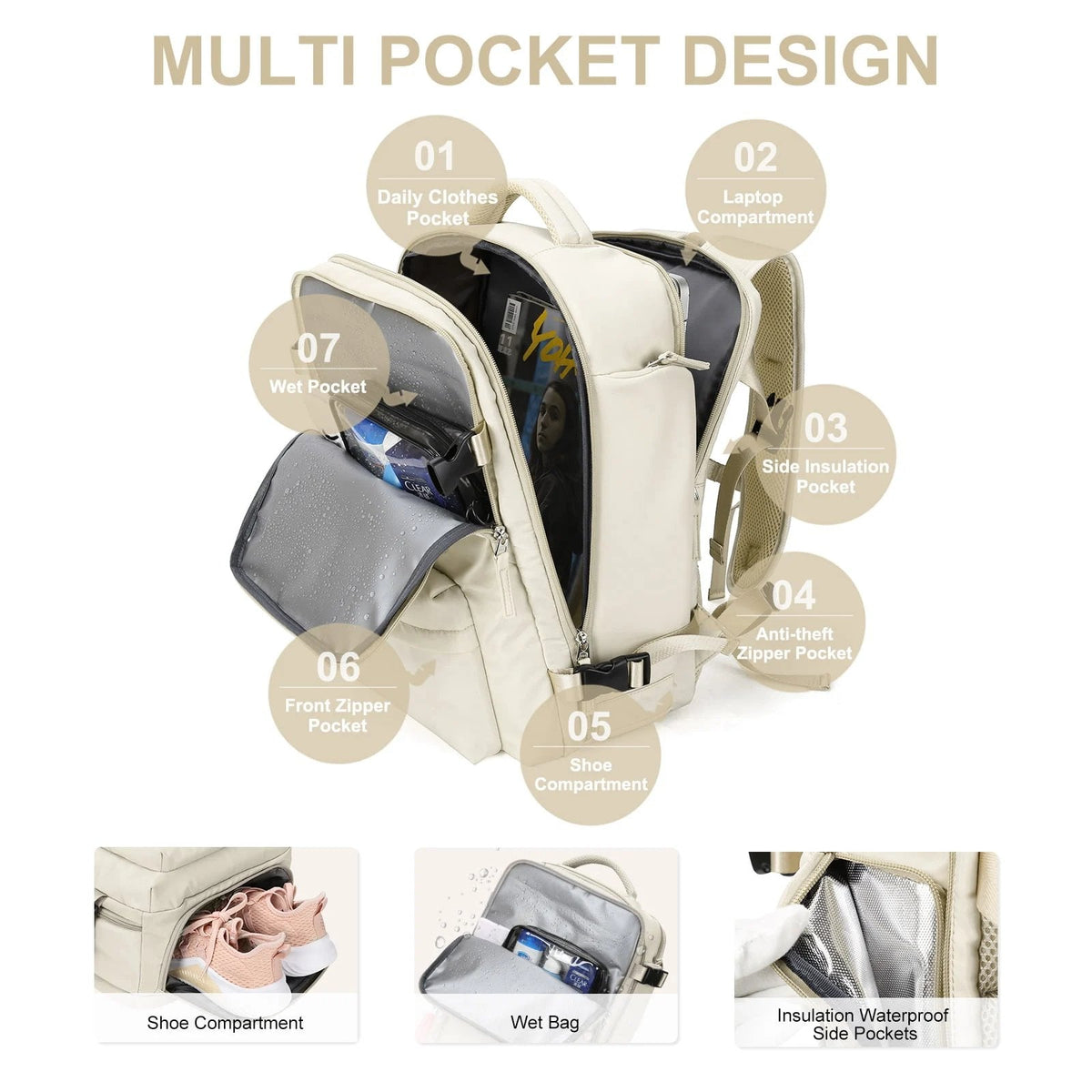 Voyaro™ - Organized Travel Carry with Wet and Shoe Separation