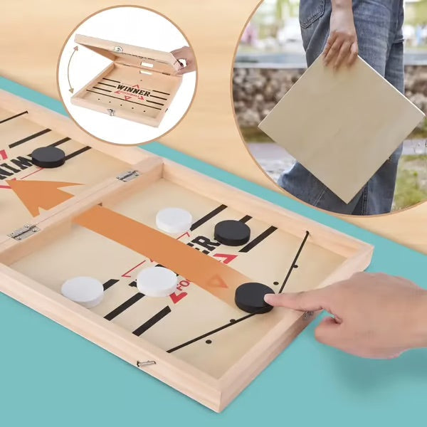 Glideo™ - Fast Two-Player Wooden Target Game