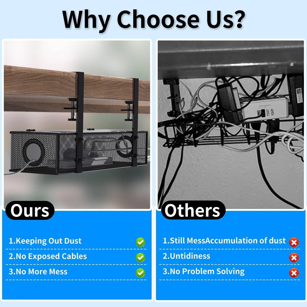 Nestor™ - Under-Desk Drawer Storage for Cables