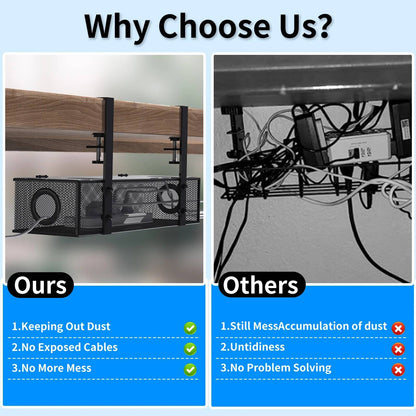 Nestor™ - Under-Desk Drawer Storage for Cables