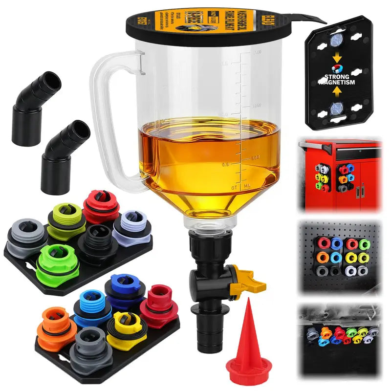 Vessix™ - Threaded Adapter Funnel Set for Clean Oil Filling