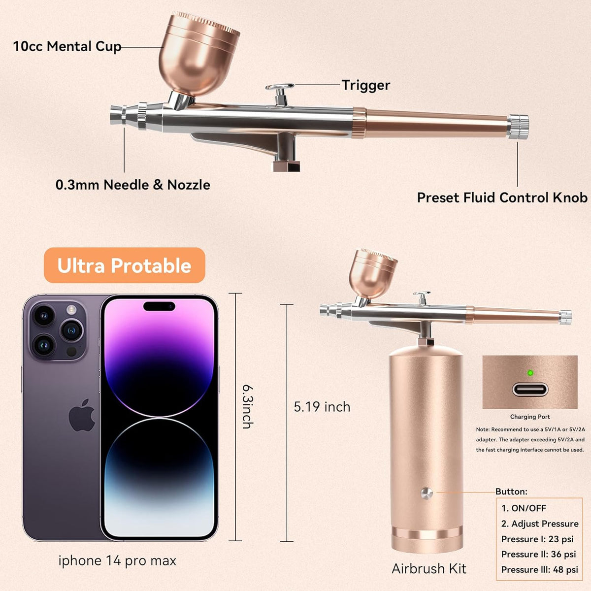 Aervio™ - Cordless Airbrush Kit For Precise, Portable Spraying
