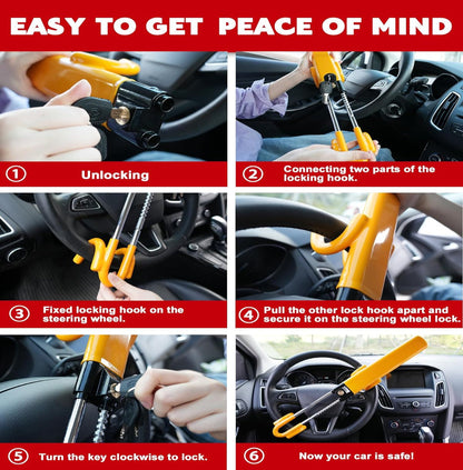 Guardex™ - Visible Anti-Theft Steering Lock for Cars