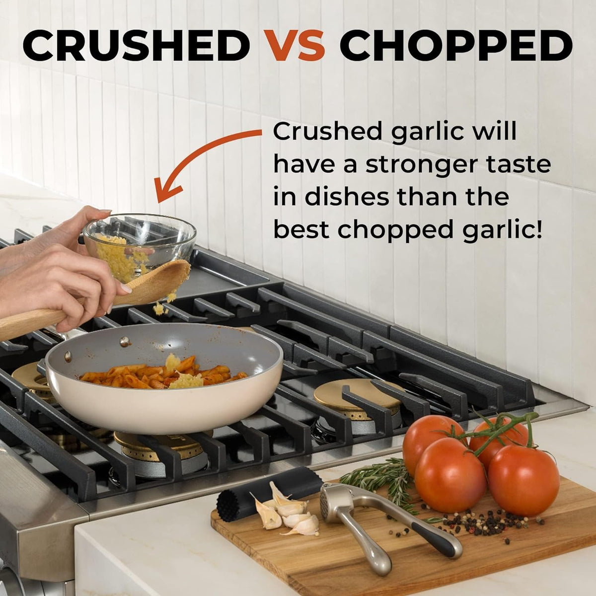 Zestio™ - Effortless One-Hand Garlic Mincing