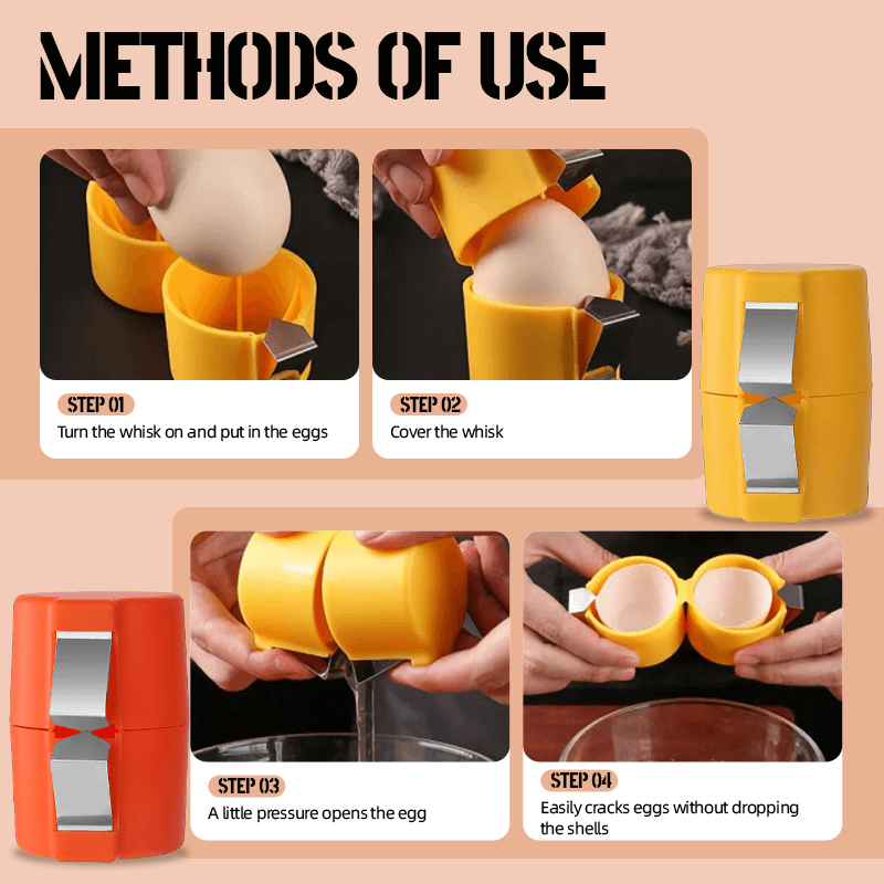 Ovella™ - Cleanly Cracks Eggs With Ergonomic Grip