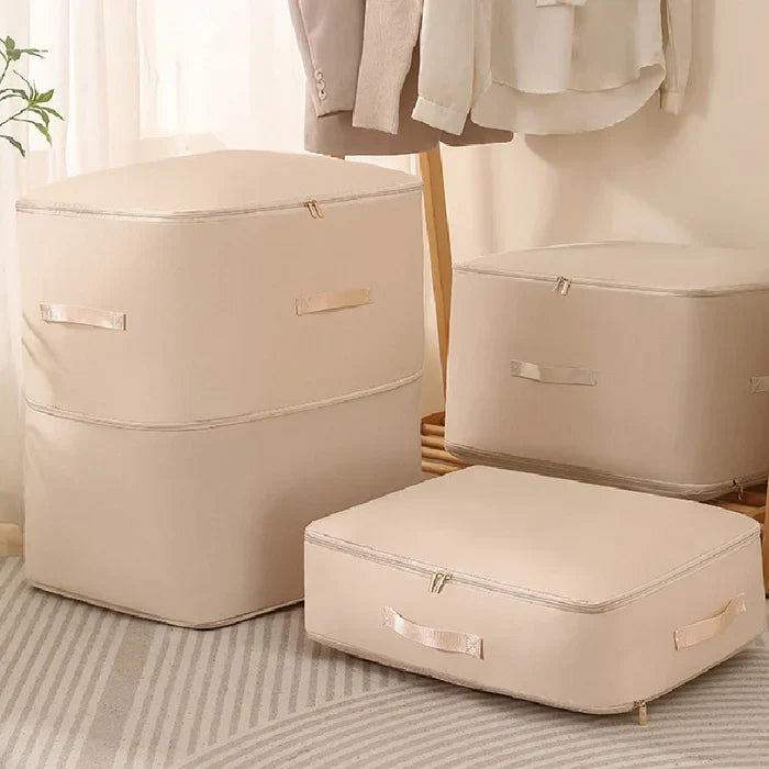 Packly™ - Compresses Bulky Linens for Neat Storage