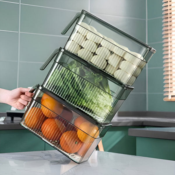 Clarix™ - Clear Stackable Fridge Organization for Fresh Produce
