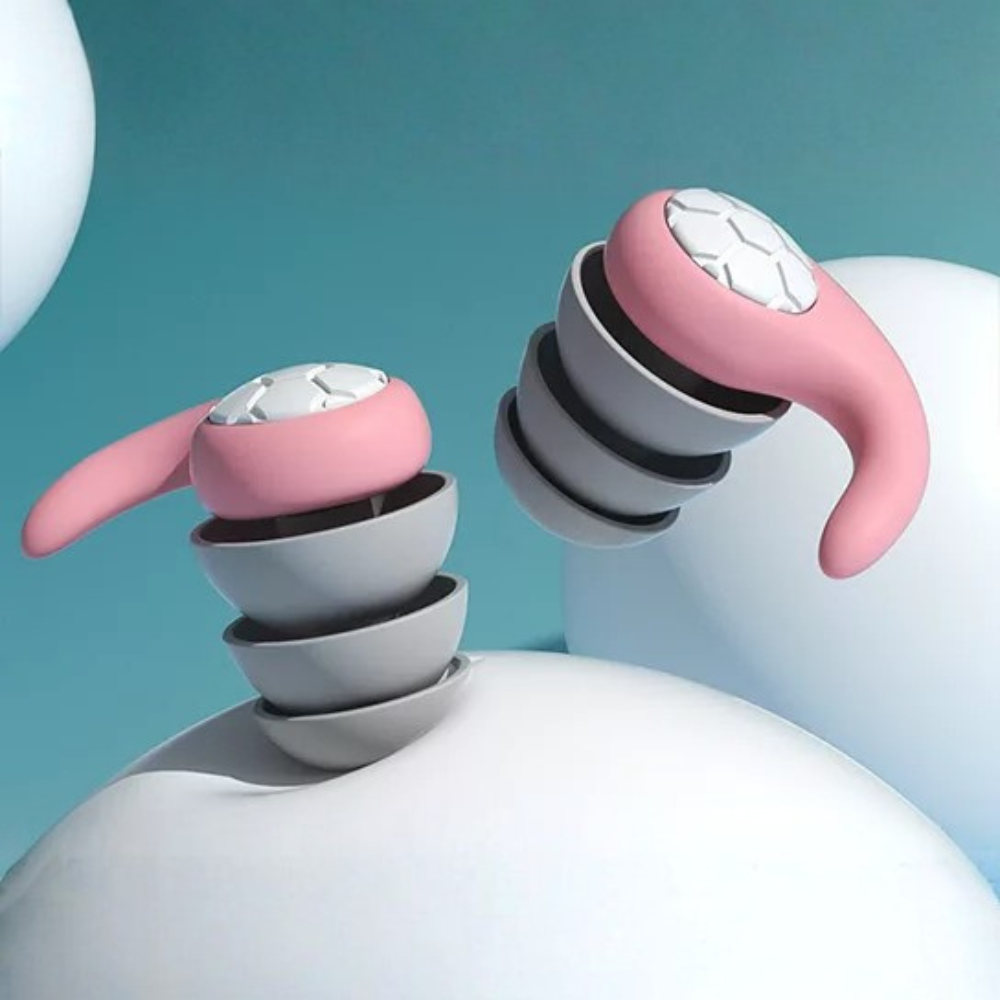 Somnix™ - Soft, reusable silicone earplugs for restful sleep