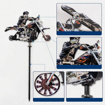 Vespero™ - Wind-Ready Garden Spinner With Skeletal Rider