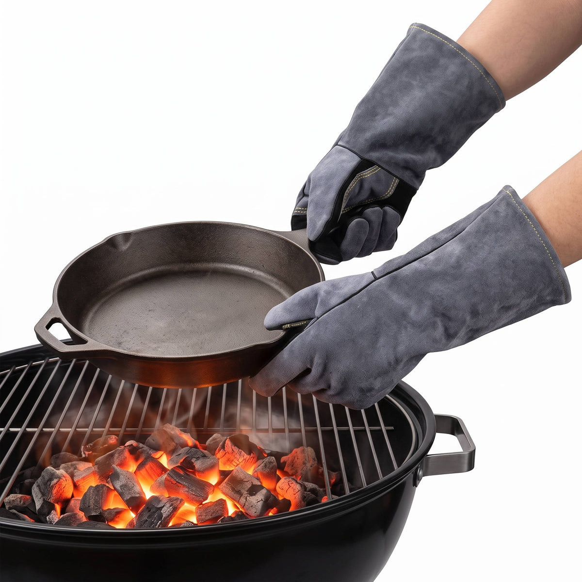 Pyrova™ - Extended Forearm Heat Protection For Grilling and Welding