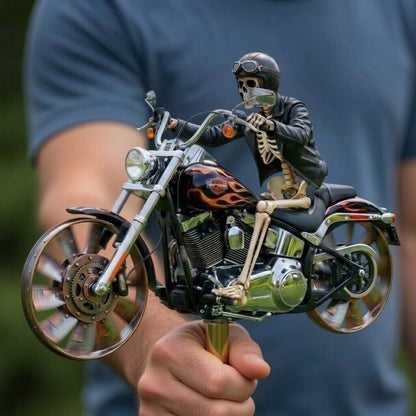 Vespero™ - Wind-Ready Garden Spinner With Skeletal Rider