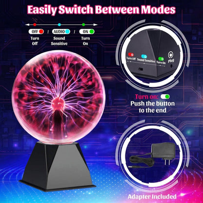 Aureon™ - Touch-Responsive Plasma Lamp for Ambient Rooms