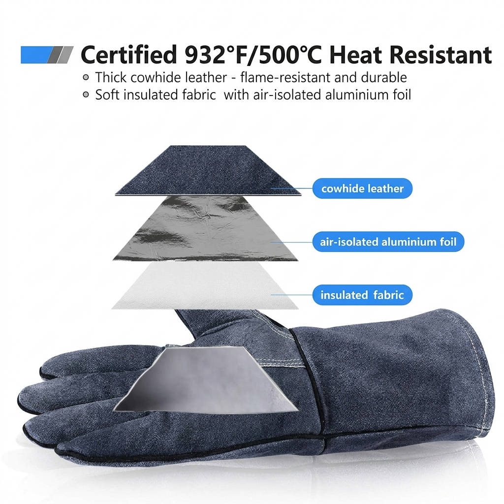 Pyrova™ - Extended Forearm Heat Protection For Grilling and Welding