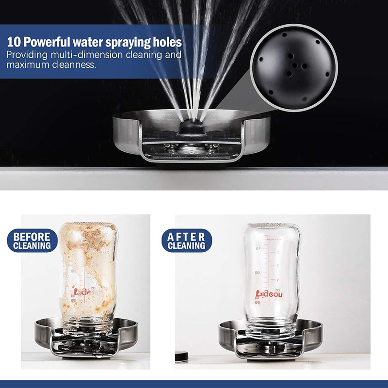 Lustra™ - Effortless Press-Down Bottle and Glass Rinsing