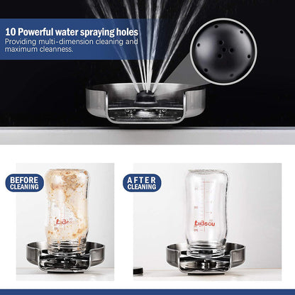 Lustra™ - Effortless Press-Down Bottle and Glass Rinsing