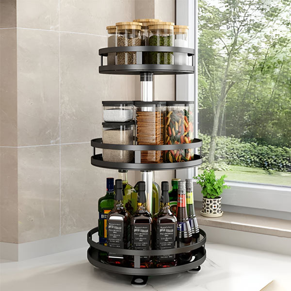 Cirvex™ - Three-Tier Rotating Storage For Counters