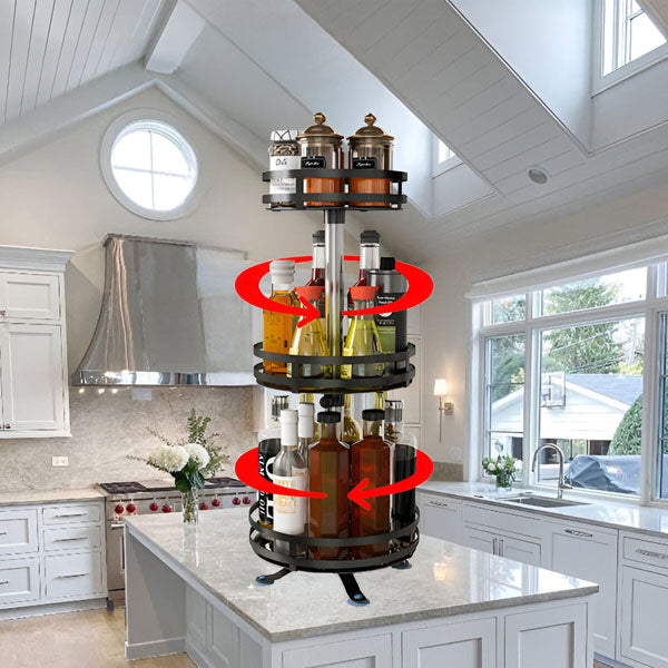 Cirvex™ - Three-Tier Rotating Storage For Counters