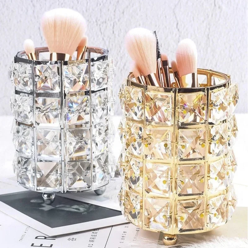 Lustre™ - Crystal-Trimmed Vanity Organizer for Brushes