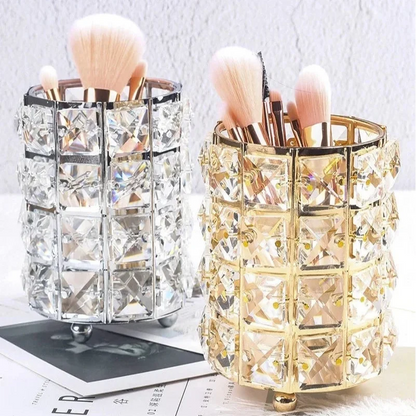 Lustre™ - Crystal-Trimmed Vanity Organizer for Brushes